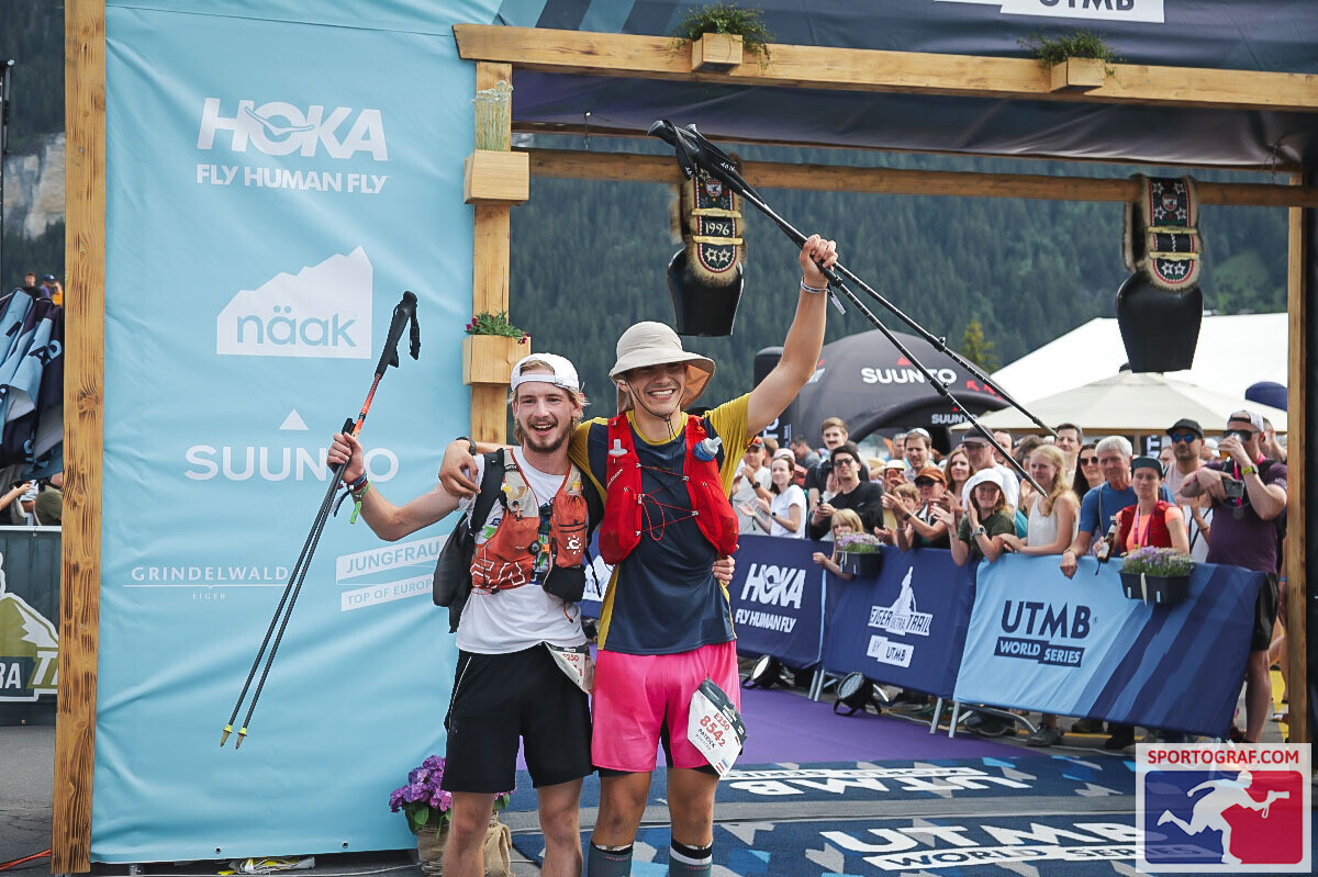 Eiger 250 by UTMB - winning team at the finish